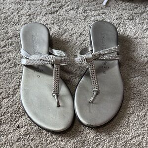 Toscanella Women's Elegant Silver Sandals